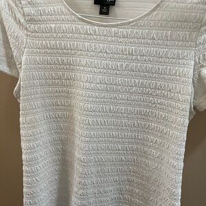Ribbed White Medium Top